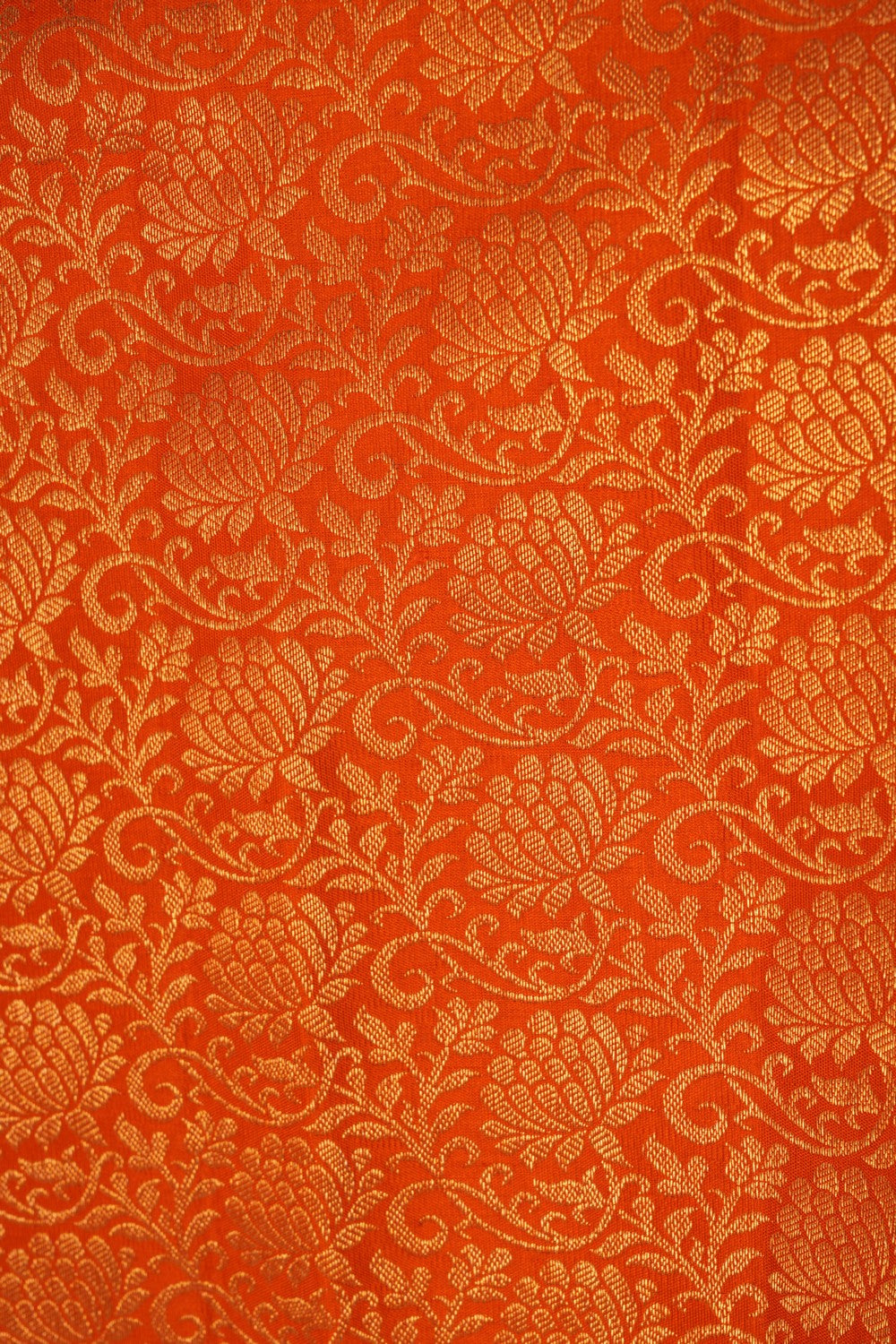 Image of Kanchipattu Orange Brocade A Rich, Luminous Sheen Saree